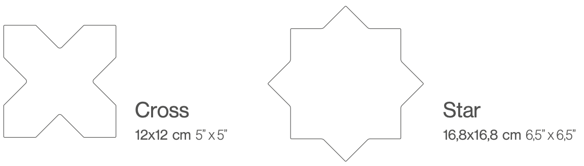 Elda Star+Cross | Porcelain Stone Look Floor & Wall Tile