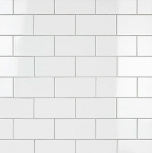 SS-8062408 |Autograph 4"x8" Subway Bianco (Gloss) - SAMPLE