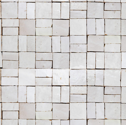 Zellige Moderne | 12"x12" Crosshatch Terracotta Mosaic Tile