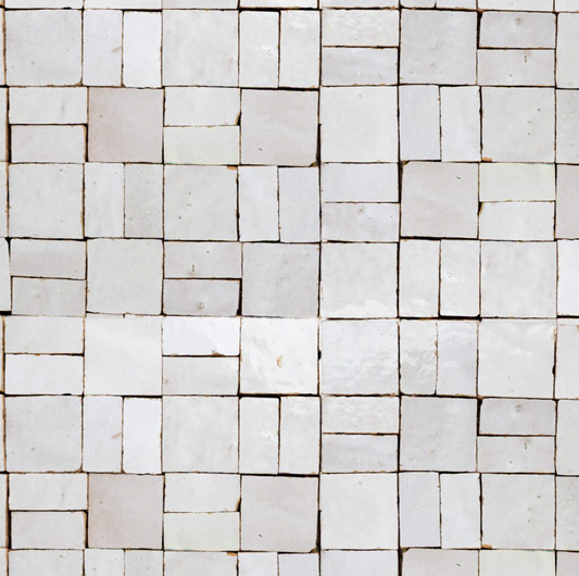 Zellige Moderne | 12"x12" Crosshatch Terracotta Mosaic Tile
