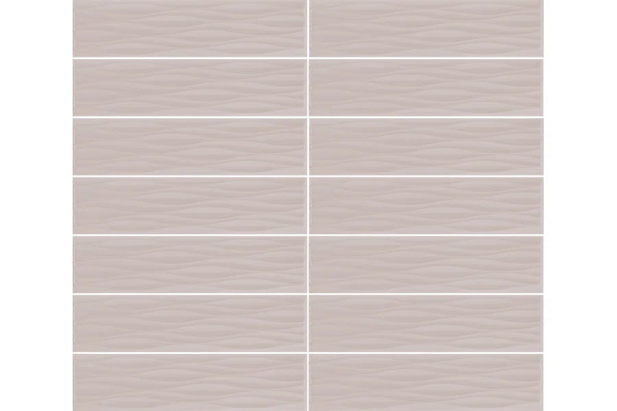 Kreative Studio | 4"x16" Porcelain Ripple Deco Wall Tile