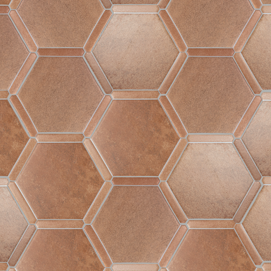Villa Antica | Slate Cotto 9"x10" Porcelain Hexagon Wall & Floor Tile