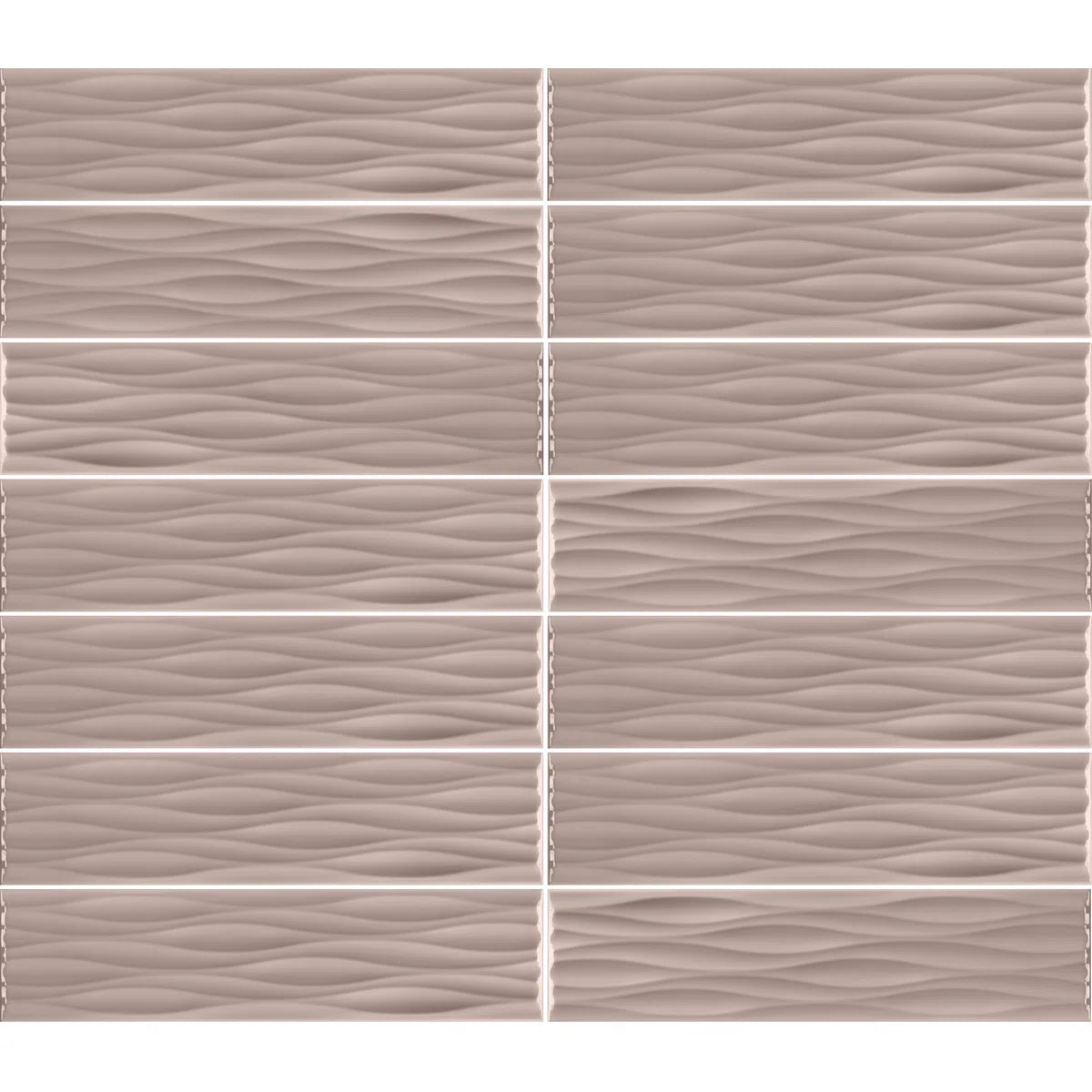 Kreative Studio | 4"x16" Porcelain Ripple Deco Wall Tile