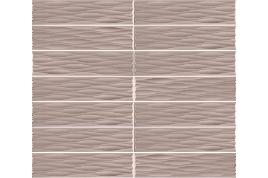 Kreative Studio | 4"x16" Porcelain Ripple Deco Wall Tile