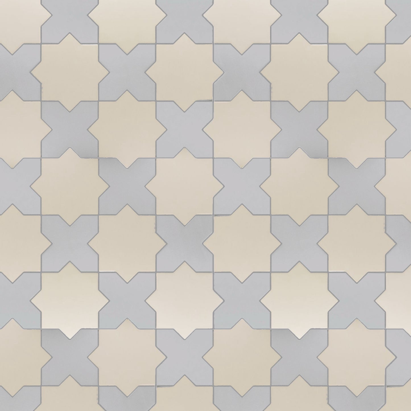 Porto Checker | Porcelain Star+Cross Floor & Wall Tile