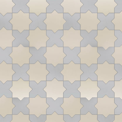 Porto Checker | Porcelain Star+Cross Floor & Wall Tile