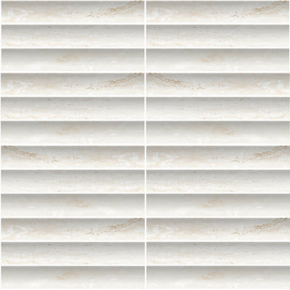 Argos Fluted | 4.5"x9" Porcelain Fluted Marble Look Wall Tile