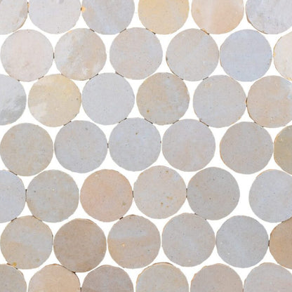 Zellige Moderne | 2"x2" Terracotta Circles Mosaic Tile