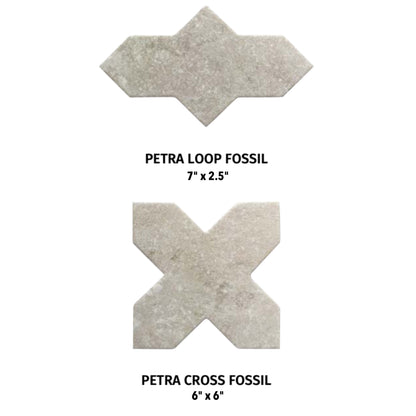 Petra Loop + Cross | 7"x8.5" Porcelain Stone Look Wall & Floor Tile