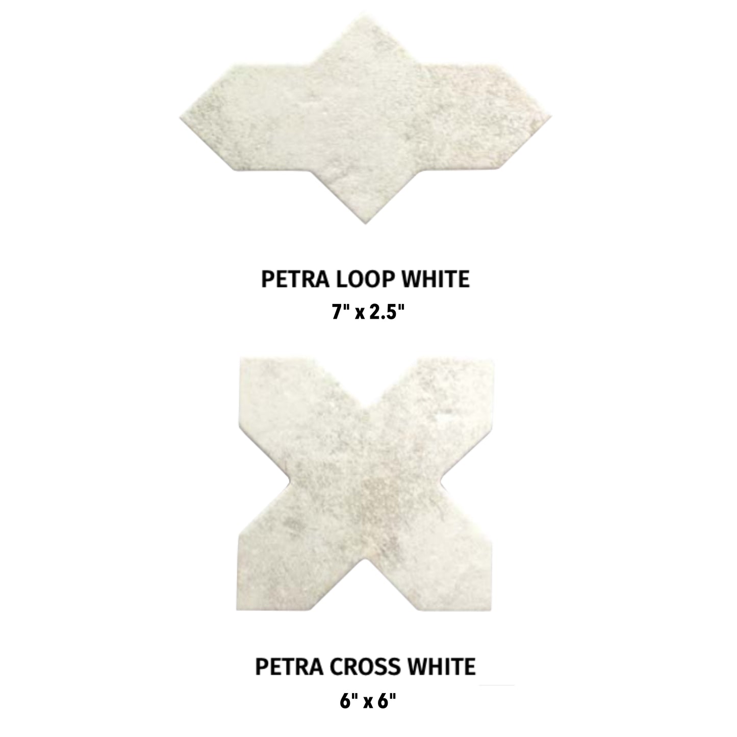 Petra Loop + Cross | 7"x8.5" Porcelain Stone Look Wall & Floor Tile