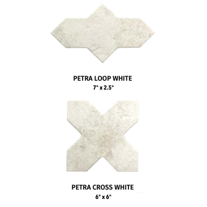 Petra Loop + Cross | 7"x8.5" Porcelain Stone Look Wall & Floor Tile