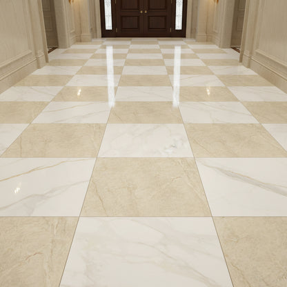 Precious Checkerboard | 24"x24" Marble Look Floor & Wall Tile