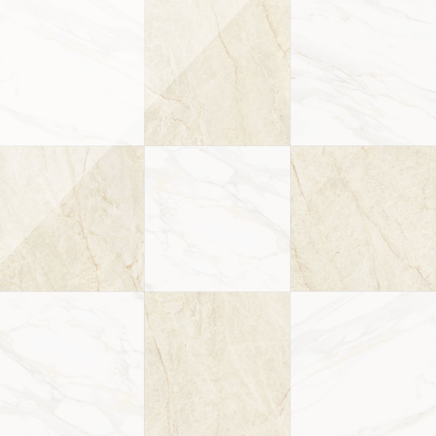 Precious Checkerboard | 24"x24" Marble Look Floor & Wall Tile