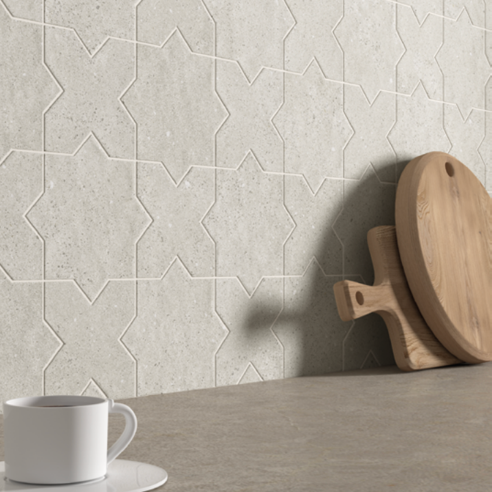 Elda Star+Cross | Porcelain Stone Look Floor & Wall Tile