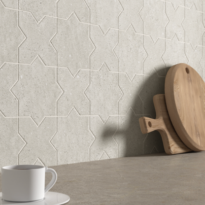 Elda Star+Cross | Porcelain Stone Look Floor & Wall Tile