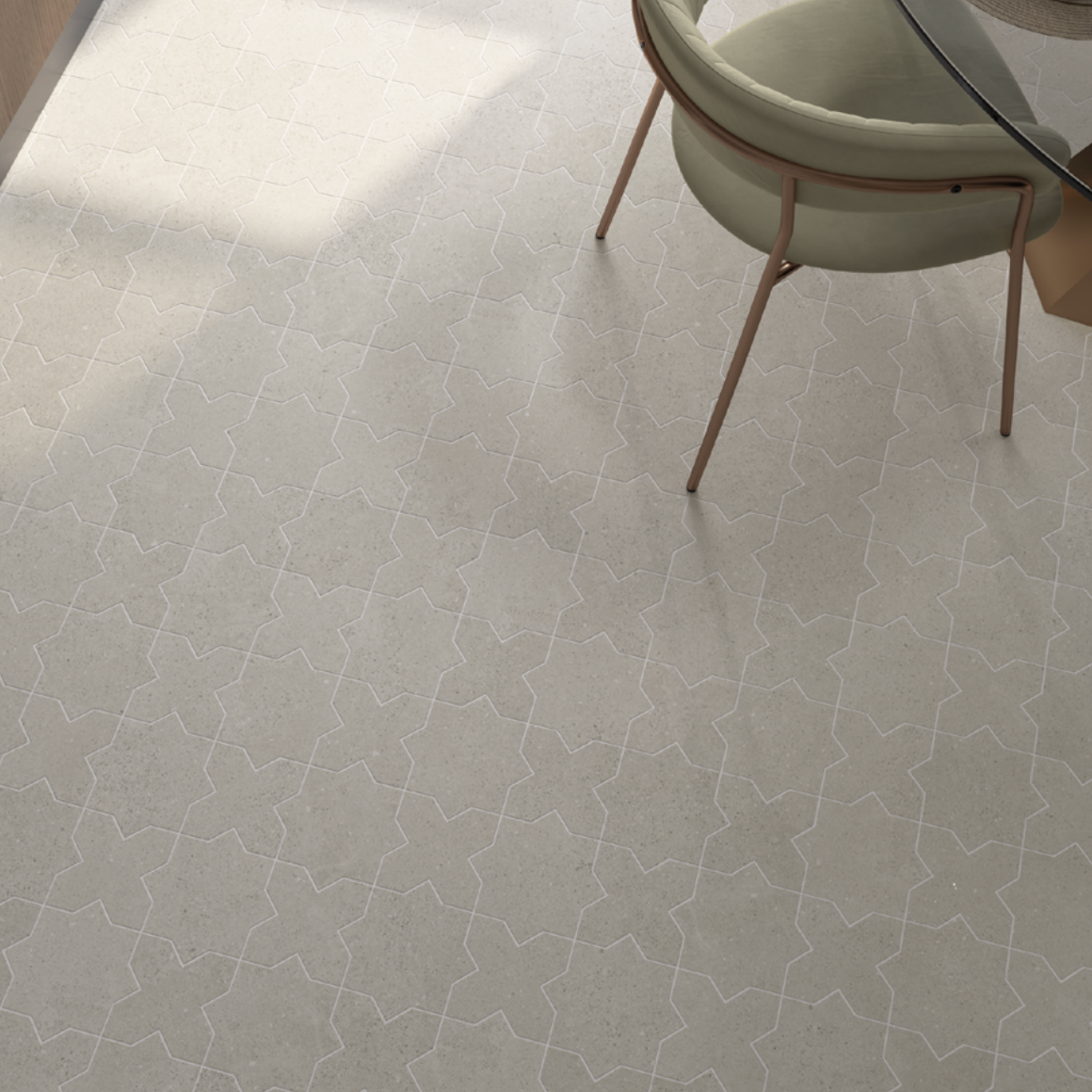 Elda Star+Cross | Porcelain Stone Look Floor & Wall Tile