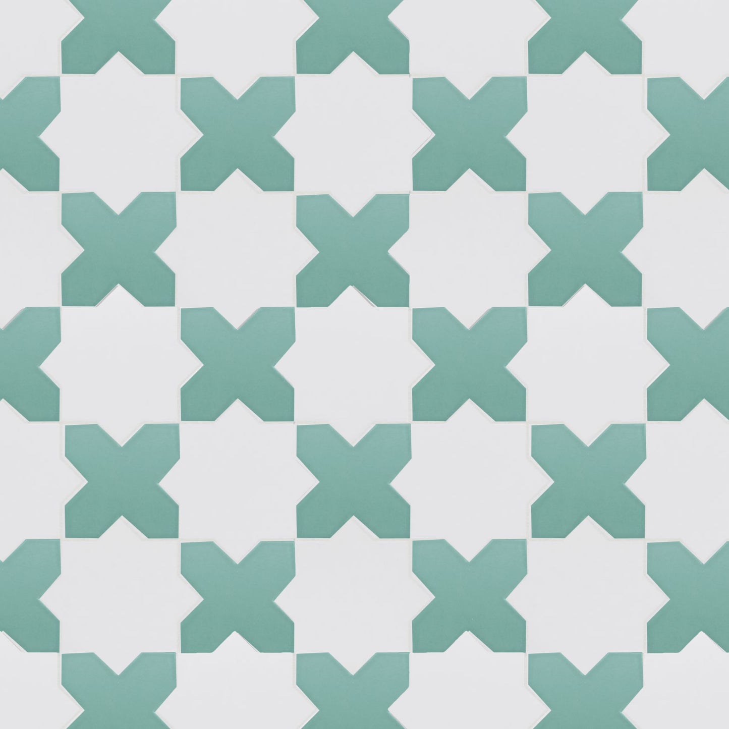 Porto Checker | Porcelain Star+Cross Floor & Wall Tile