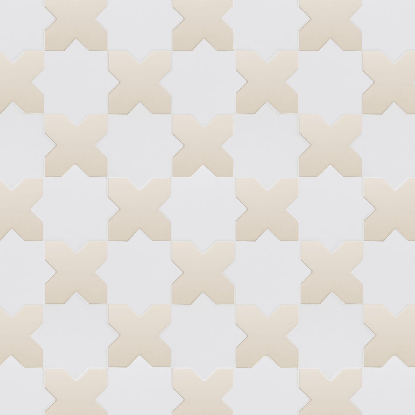Porto Checker | Porcelain Star+Cross Floor & Wall Tile
