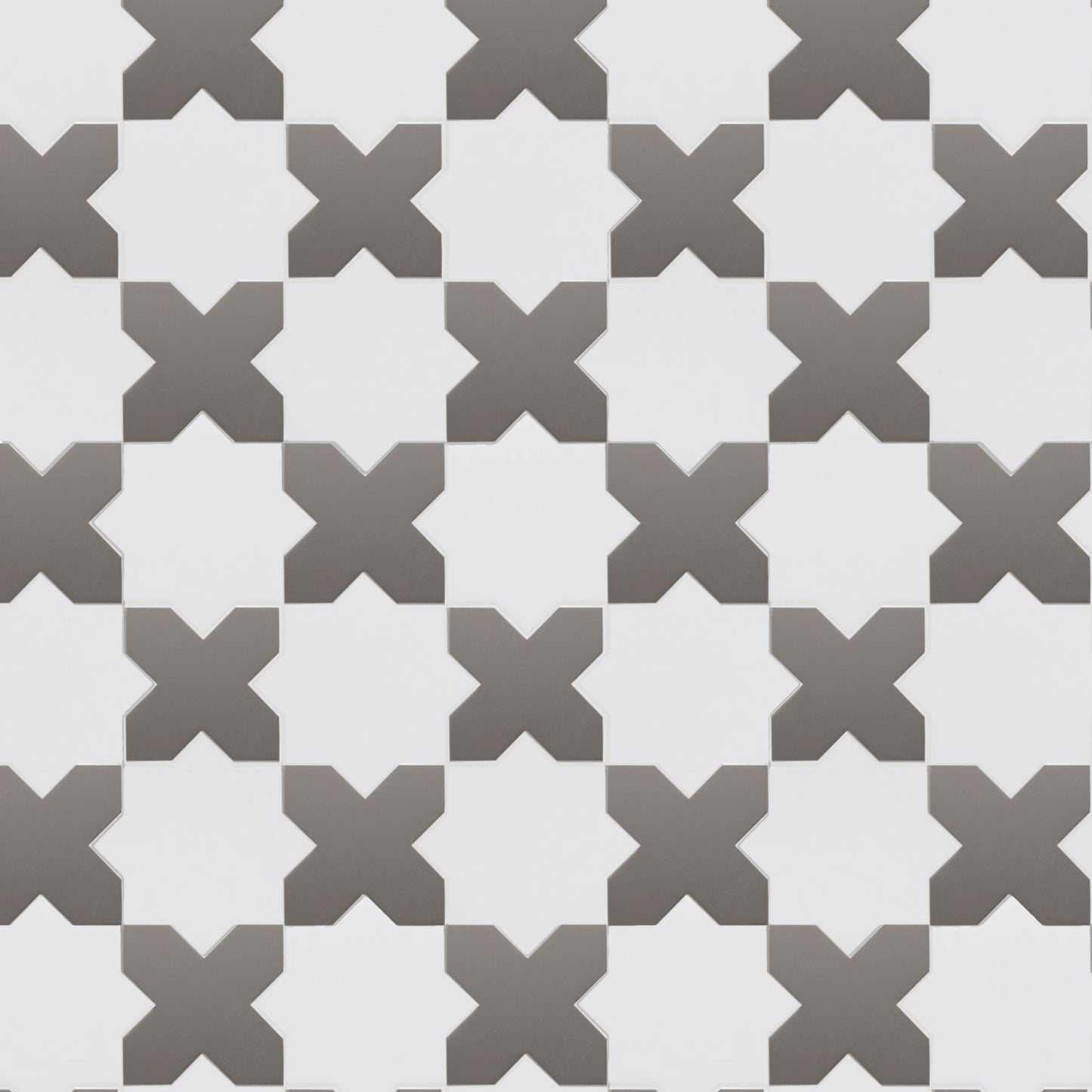 Porto Checker | Porcelain Star+Cross Floor & Wall Tile