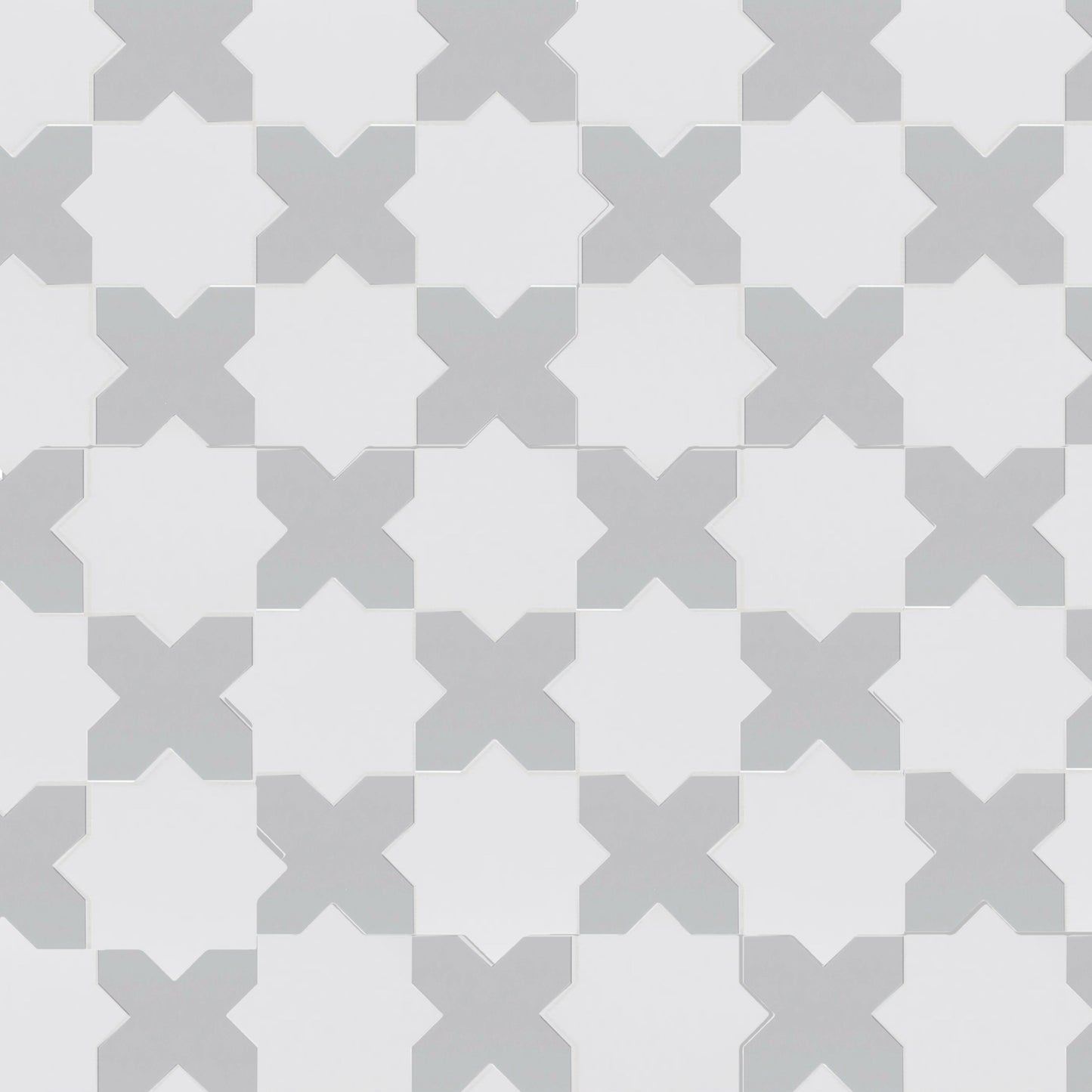 Porto Checker | Porcelain Star+Cross Floor & Wall Tile