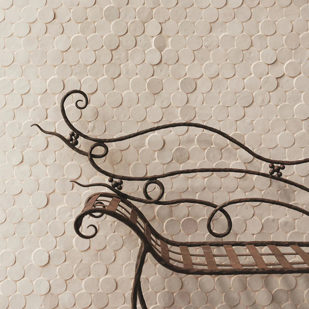 Zellige Moderne | 2"x2" Terracotta Circles Mosaic Tile