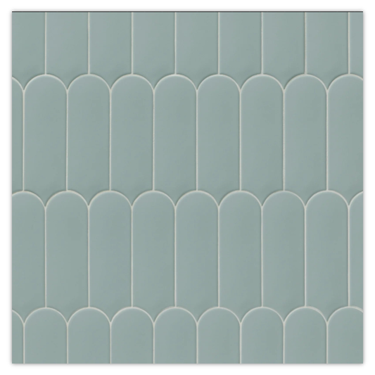 Allure Scale | 3"x8.5" Ceramic Elongated Fan Wall Tile