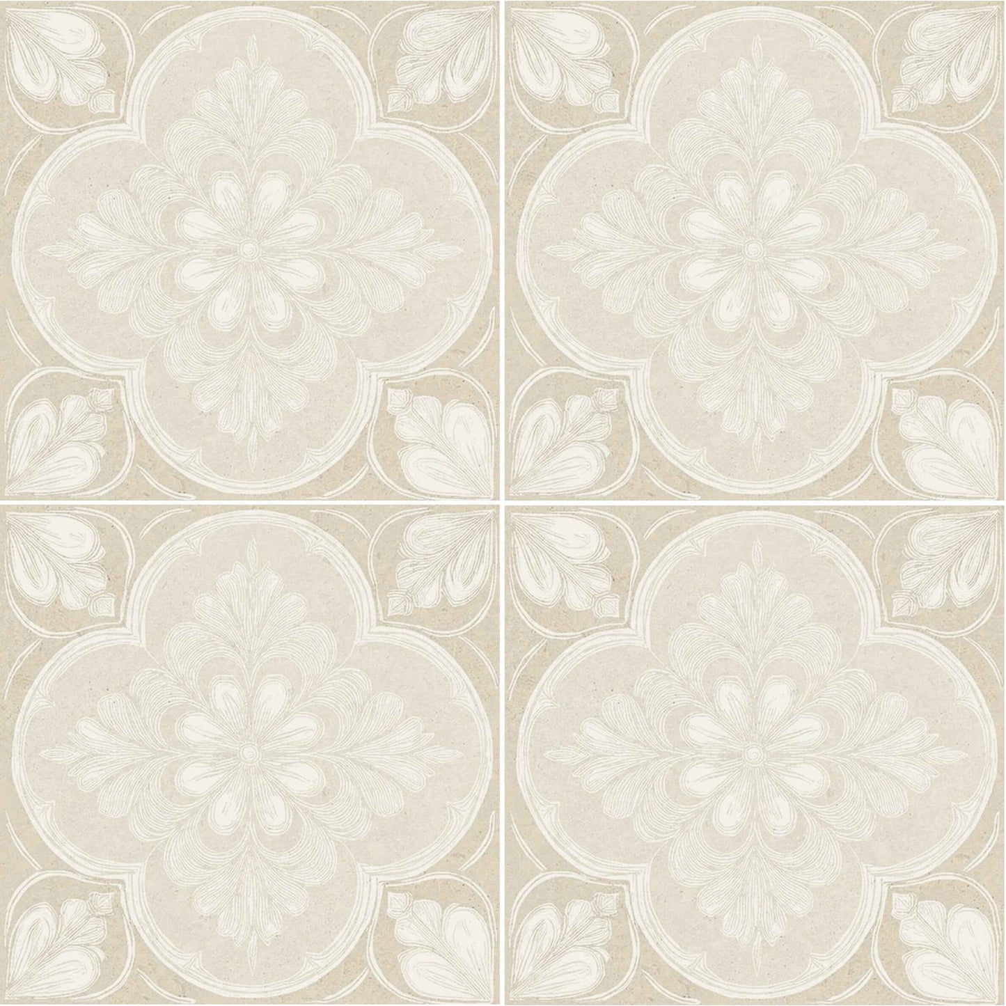 Flora Moda | 6"x6" Siena Porcelain Encaustic Look Floor & Wall Tile