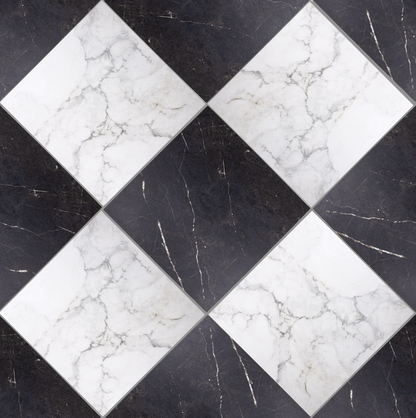 Palazzo Checkerboard | 12" x 12" Porcelain Marble Look Floor & Wall Tile