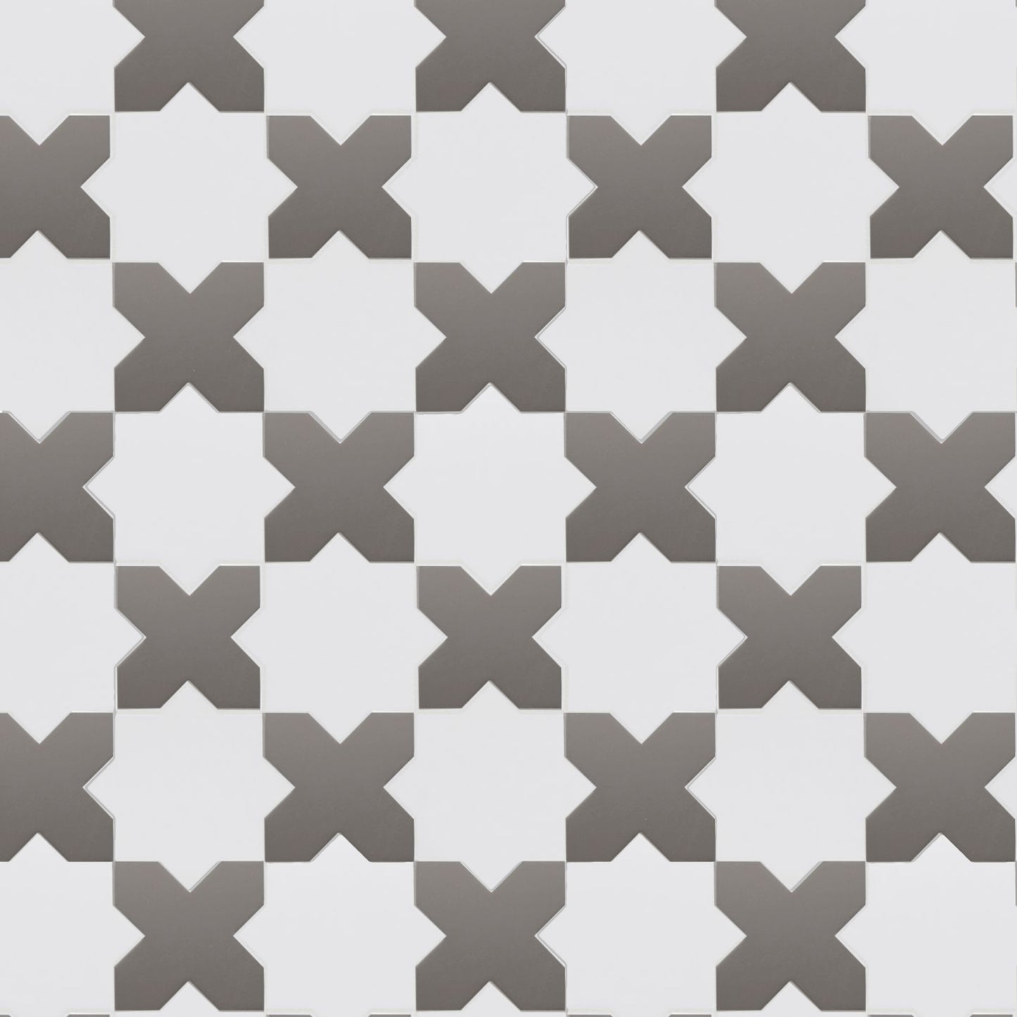 Porto Checker | Porcelain Star+Cross Floor & Wall Tile