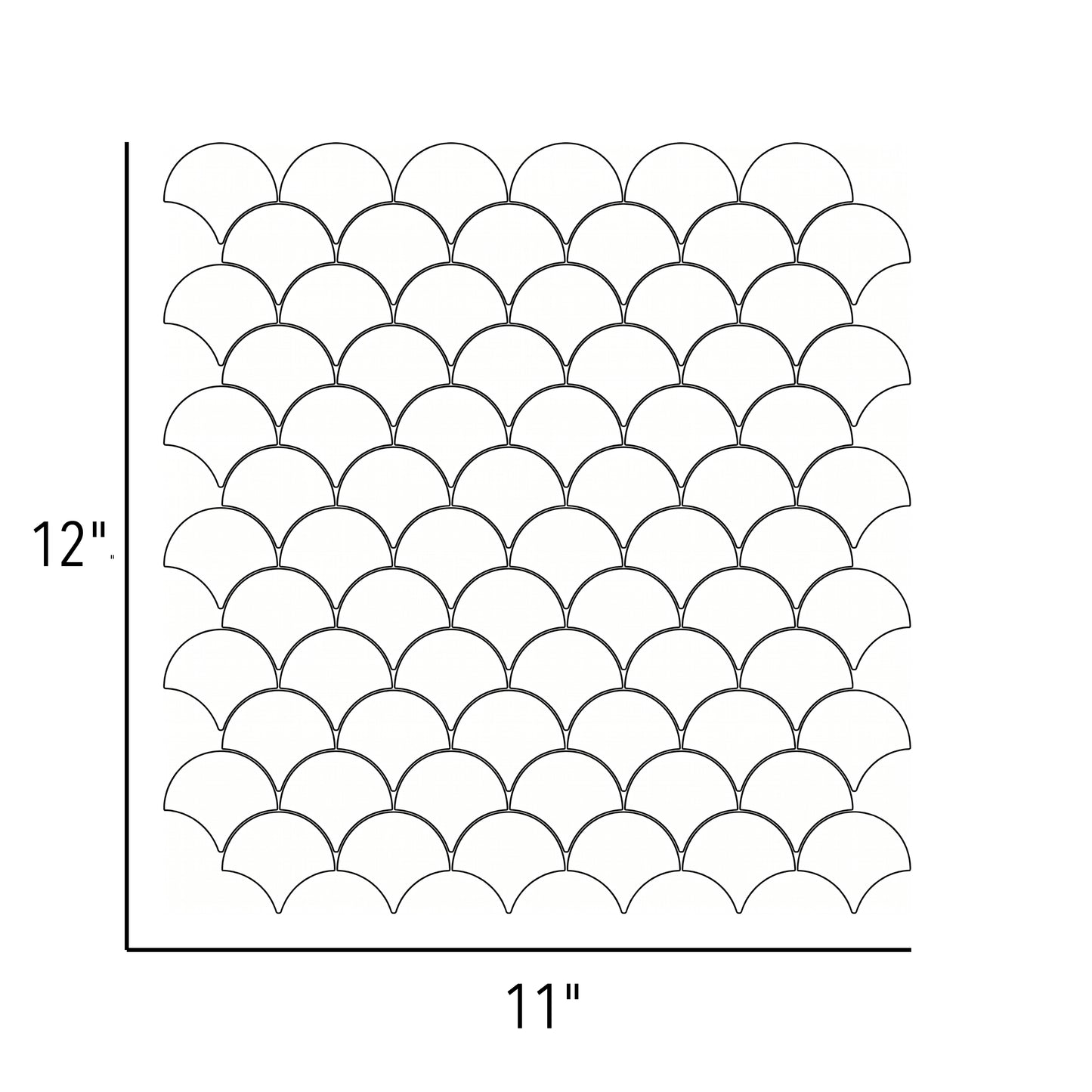 Dash | 11"x12" Brentwood Recycled Glass Mosaic Tile