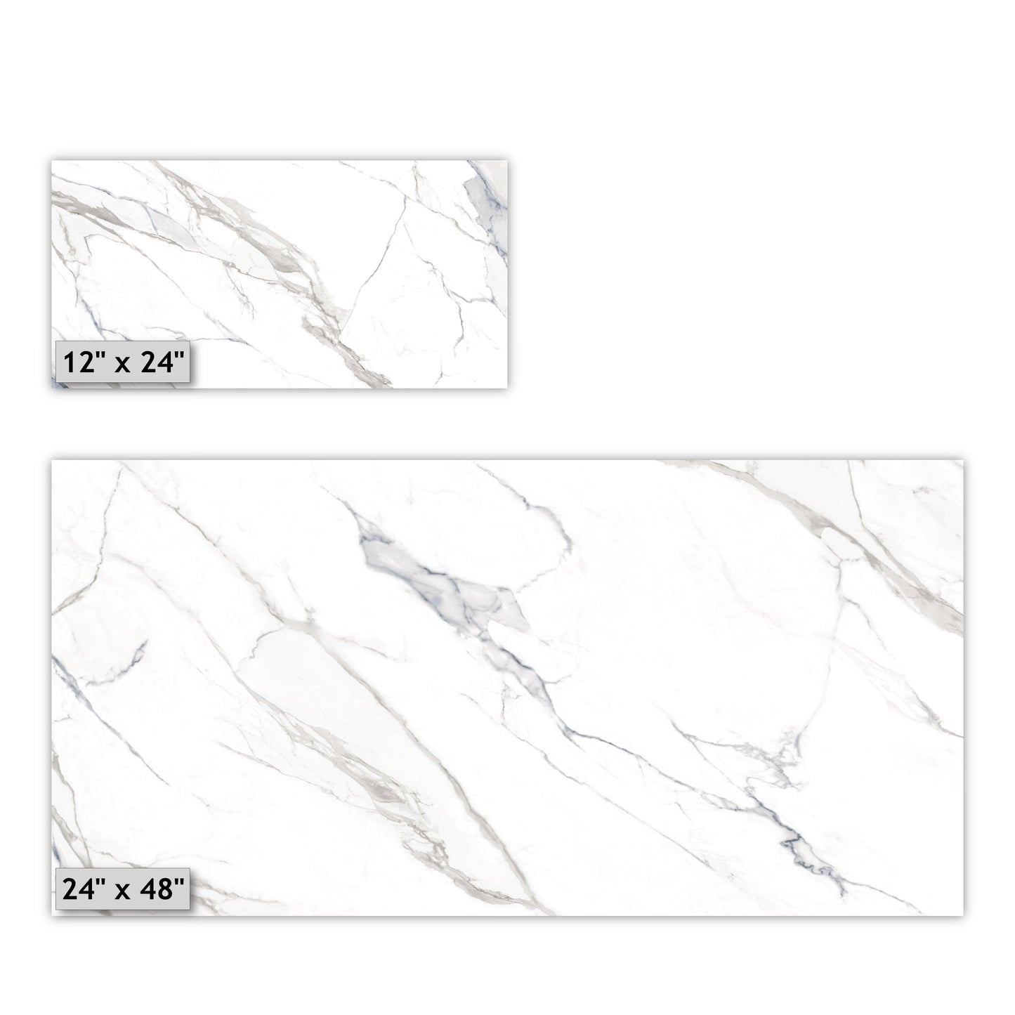 Calacatta Blue | 24"x48"  Porcelain Marble Look Floor & Wall Tile
