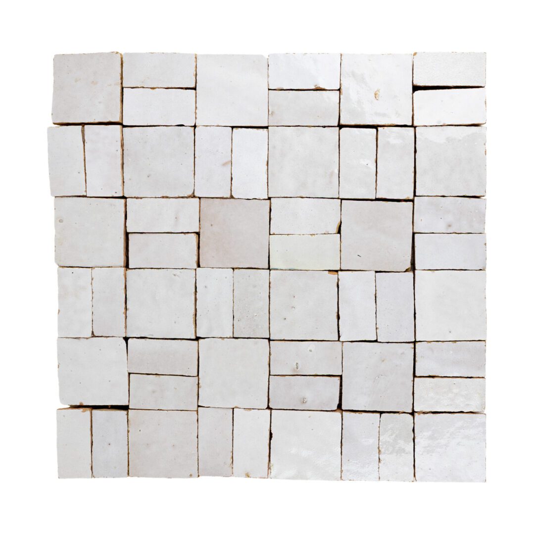 Zellige Moderne | 12"x12" Crosshatch Terracotta Mosaic Tile