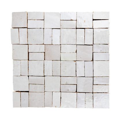 Zellige Moderne | 12"x12" Crosshatch Terracotta Mosaic Tile