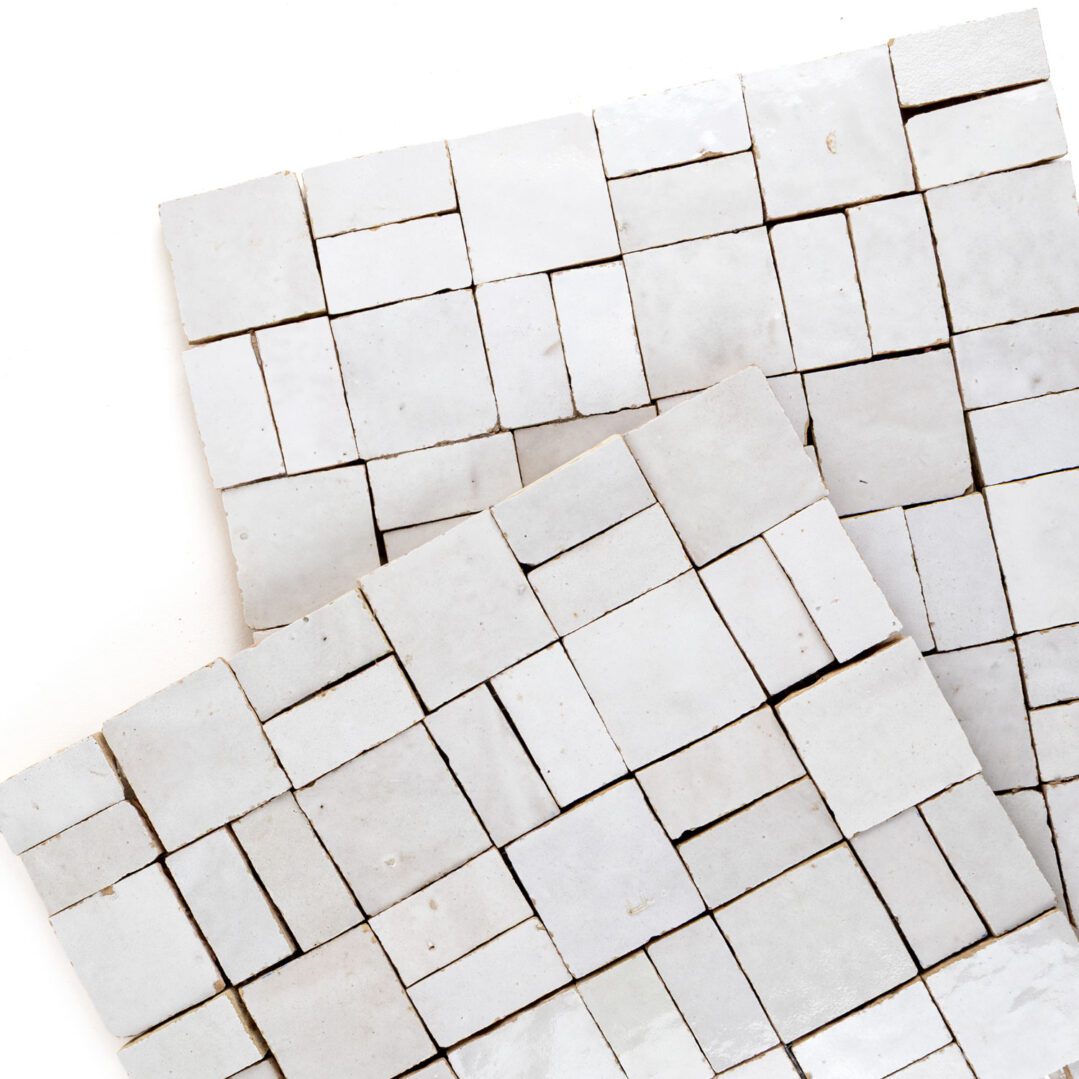 Zellige Moderne | 12"x12" Crosshatch Terracotta Mosaic Tile