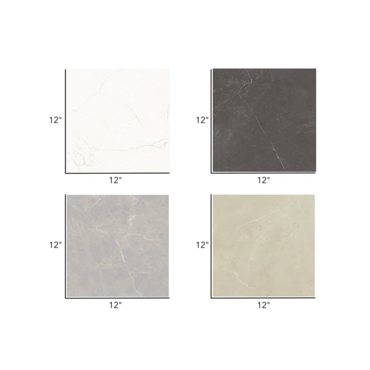 Sophia Checkerboard | 12"x12" Marble Look Tile