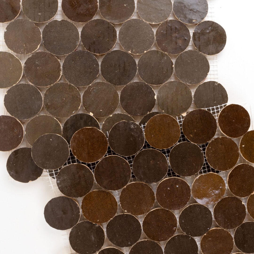 Zellige Moderne | 2"x2" Terracotta Circles Mosaic Tile