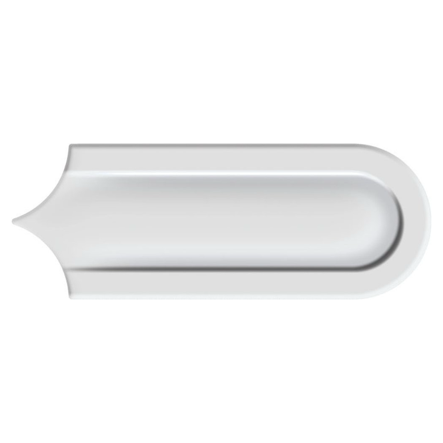 Gala | 3"x8.5" Elongated Beveled Fan Ceramic Wall Tile