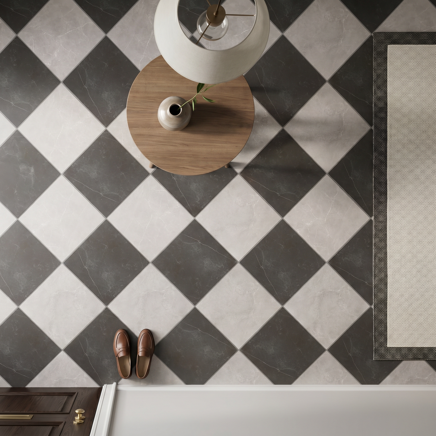 Sophia Checkerboard | 12"x12" Porcelain Marble Look Floor & Wall Tile