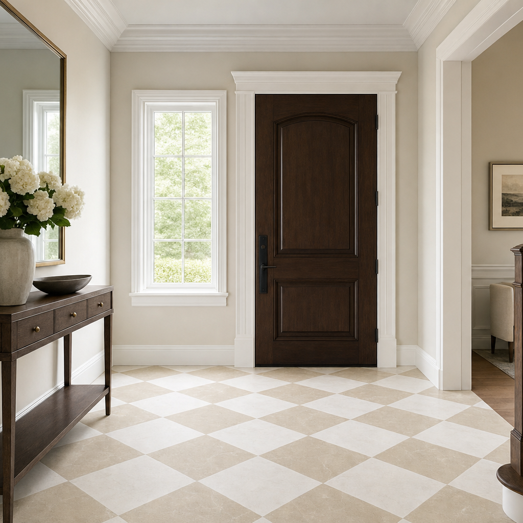 Sophia Checkerboard | 12"x12" Porcelain Marble Look Floor & Wall Tile