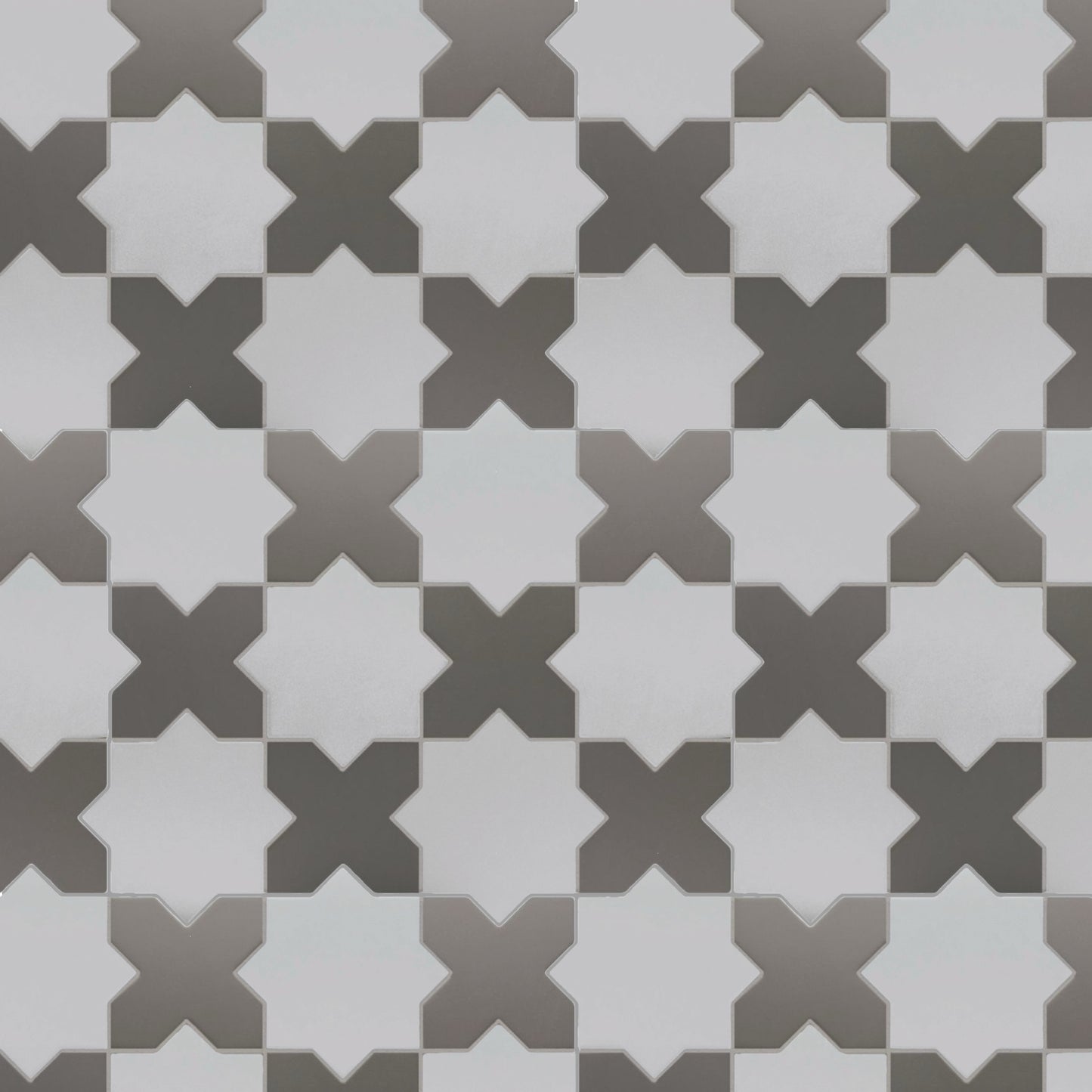 Porto Checker | Porcelain Star+Cross Floor & Wall Tile