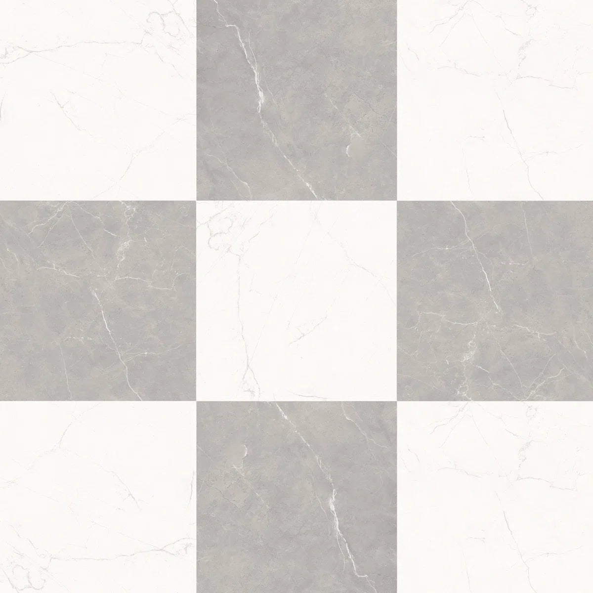 Sophia Checkerboard | 12"x12" Marble Look Tile