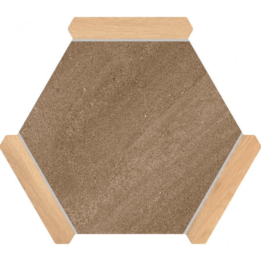 Villa Antica | Pino 9"x10" Porcelain Hexagon Wall & Floor Tile