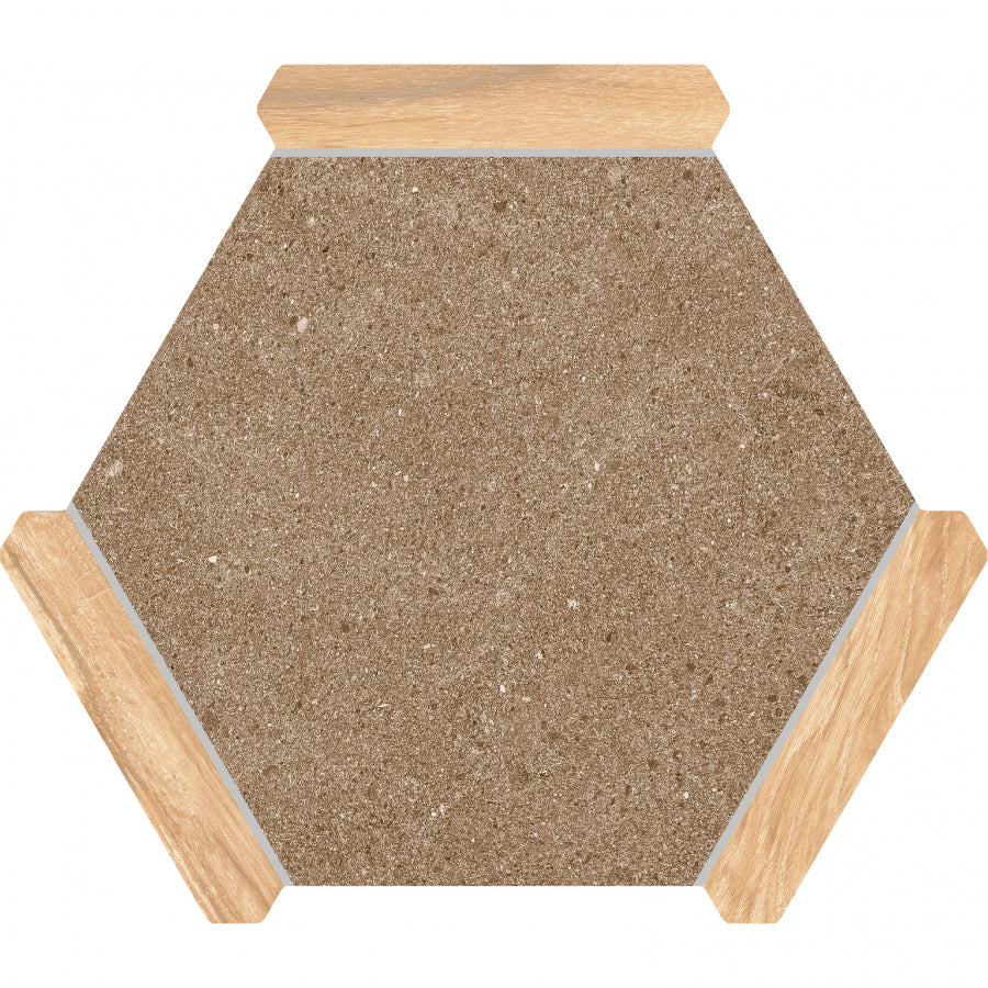 Villa Antica | Pino 9"x10" Porcelain Hexagon Wall & Floor Tile