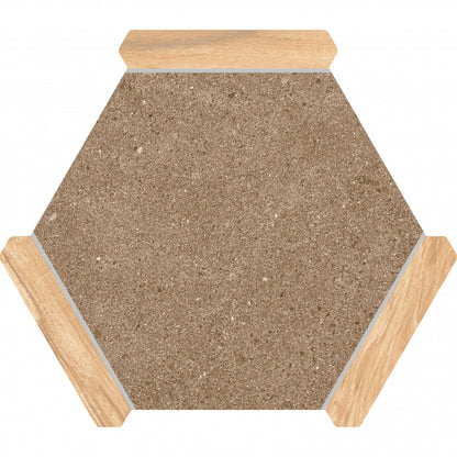 Villa Antica | Pino 9"x10" Porcelain Hexagon Wall & Floor Tile