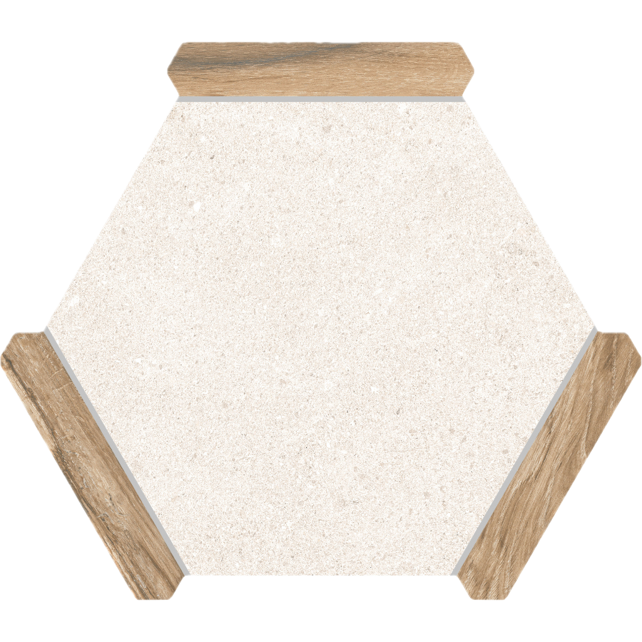 Villa Antica | Oak 9"x10" Porcelain Hexagon Wall & Floor Tile