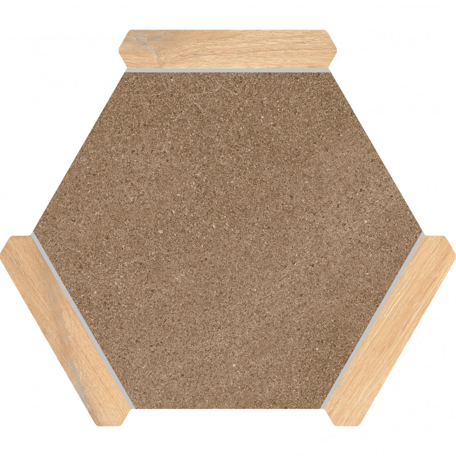 Villa Antica | Pino 9"x10" Porcelain Hexagon Wall & Floor Tile