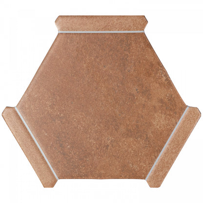 Villa Antica | Slate Cotto 9"x10" Porcelain Hexagon Wall & Floor Tile