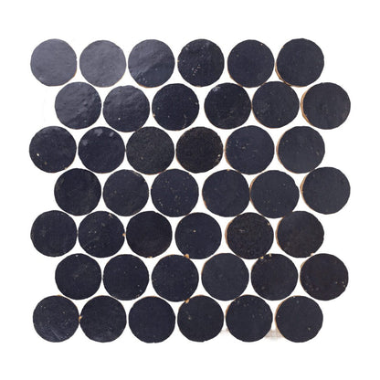 Zellige Moderne | 2"x2" Terracotta Circles Mosaic Tile