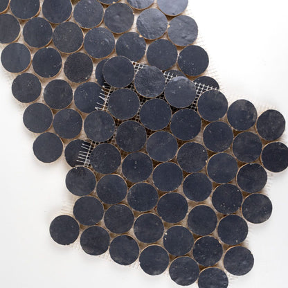 Zellige Moderne | 2"x2" Terracotta Circles Mosaic Tile