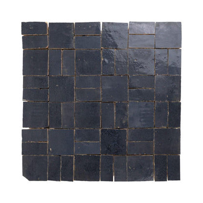 Zellige Moderne | 12"x12" Crosshatch Terracotta Mosaic Tile